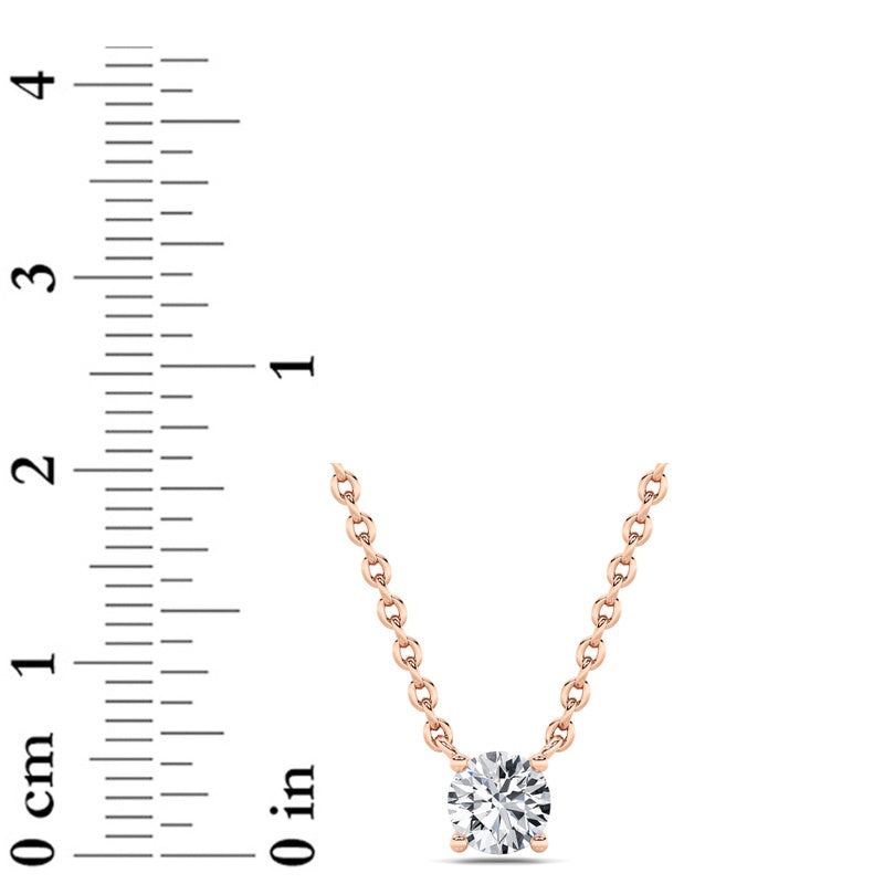 0.75CTW Round Shaped Lab Grown Diamond (F/VS) Solitaire Necklace in 14K Gold
