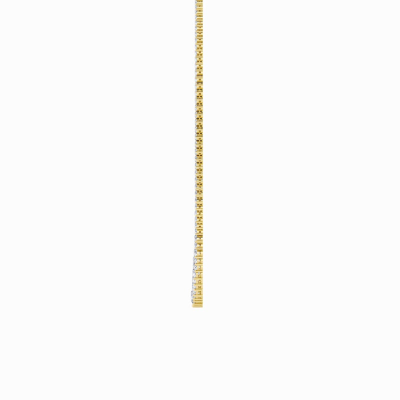 10CTW Round Shaped Lab Grown Diamond (F/VS) Three Prong Graduating Necklace in 14K Gold