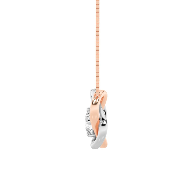 1CTW Round Shaped Lab Grown Diamond (F/VS) Necklace in 14K Gold