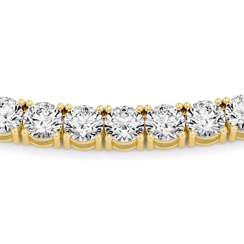 20CTW Round Shaped Lab Grown Diamond (F/VS) Necklace in 14K White Gold