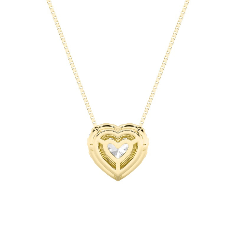 1.25CTW Heart Shaped Lab Grown Diamond (F/VS) Heart Shaped Pendant in 14K Gold