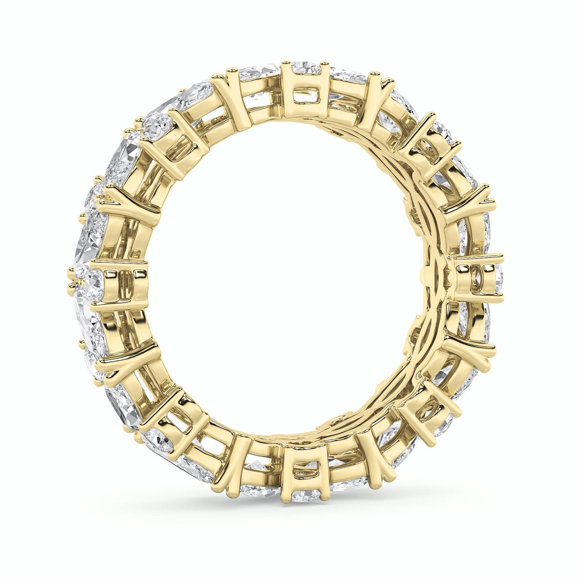 3 ct tw IGI Certified Marquise Lab-Grown Diamond Eternity Band Ring in 14K Solid Gold - Yellow