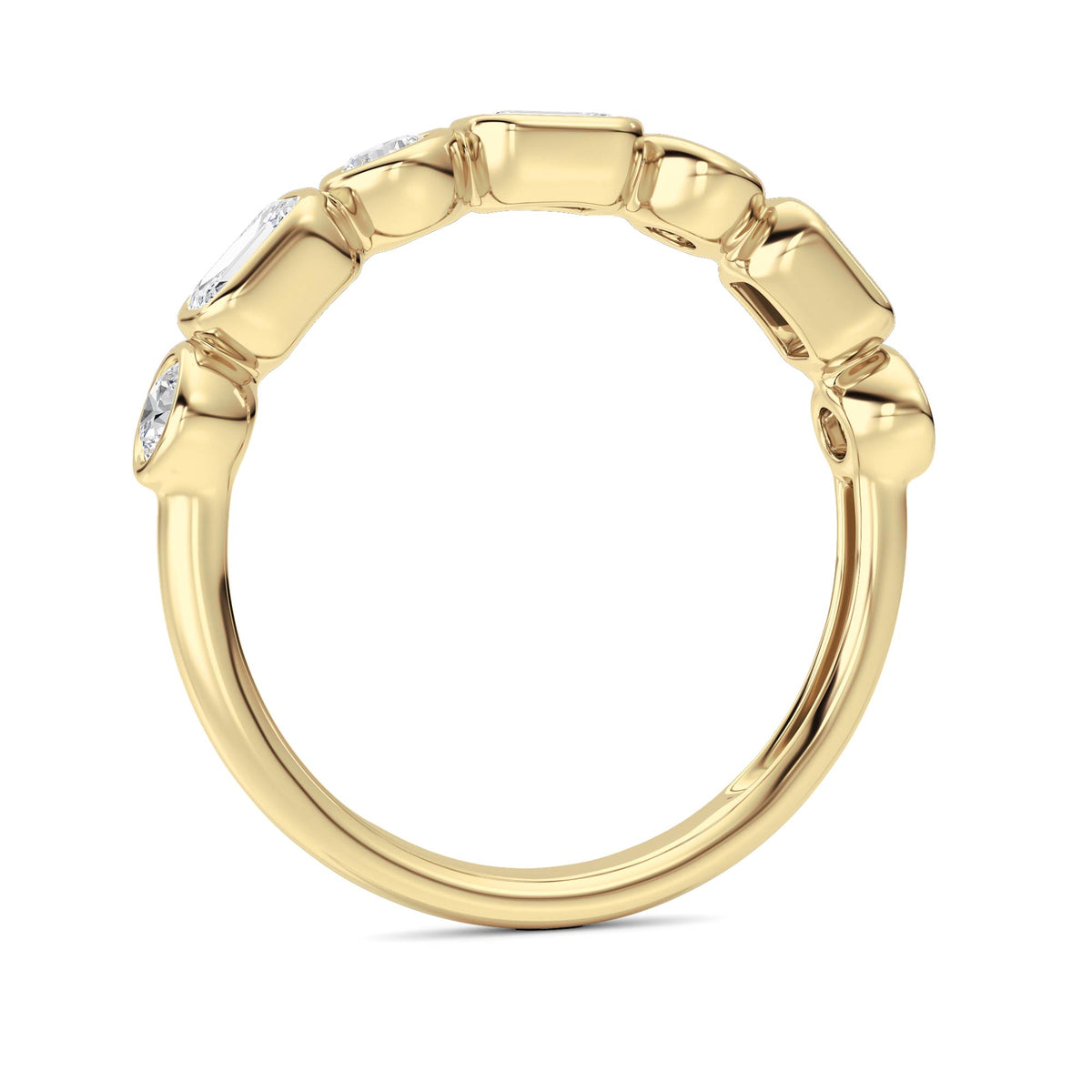 1 ct tw IGI Certified Emerald Lab-Grown Diamond Ring in 14K Solid Gold - Yellow