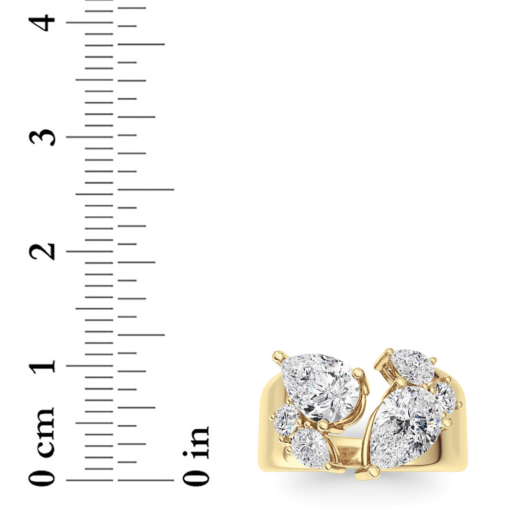 2.5 ct tw IGI Certified Multi-Shape Lab-Grown Diamond Ring in 14K Solid Gold - Yellow