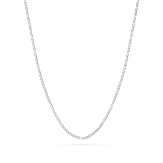 10 ct tw IGI Certified Round Lab-Grown Diamond Classic Tennis Necklace in 14K Solid Gold - White