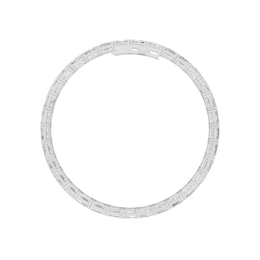 15CTW Radiant Shaped Lab Grown Diamond (F/VS) Bracelet in 14K White Gold