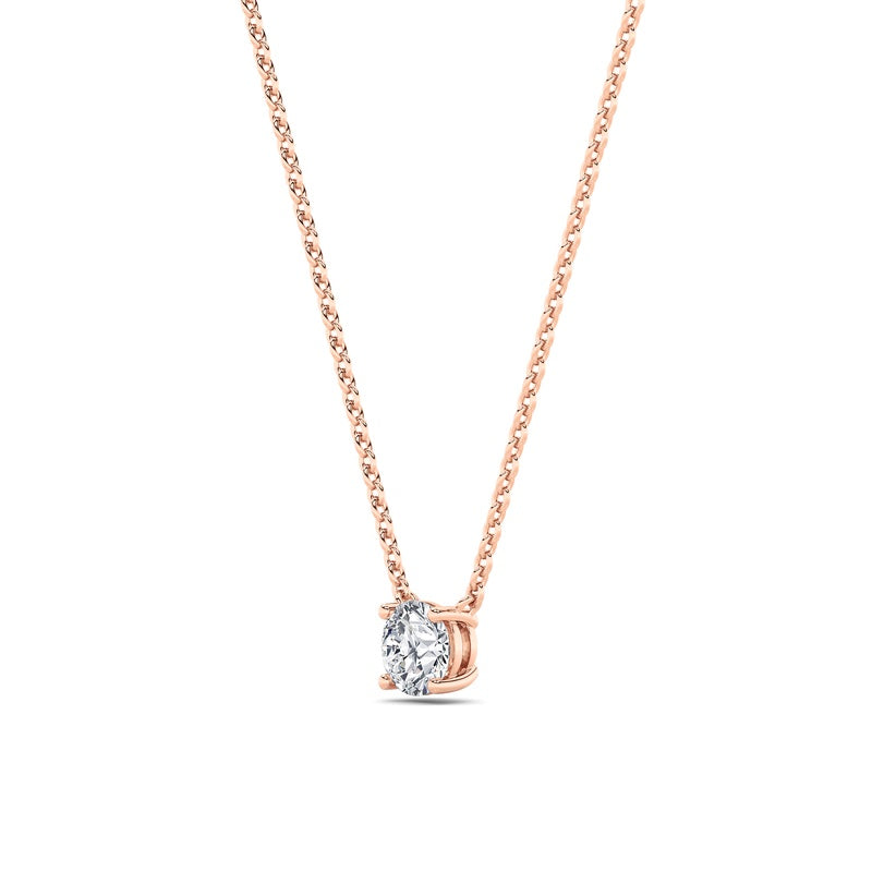 1.5CTW Round Shaped Lab Grown Diamond (F/VS)  Necklace in 14K Gold