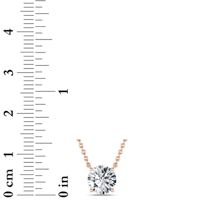 1.5CTW Round Shaped Lab Grown Diamond (F/VS)  Necklace in 14K Gold