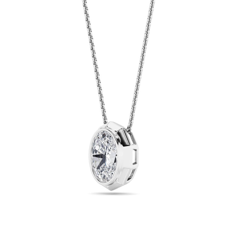 14K White Gold Necklace KJ03047P.OV-2-21F