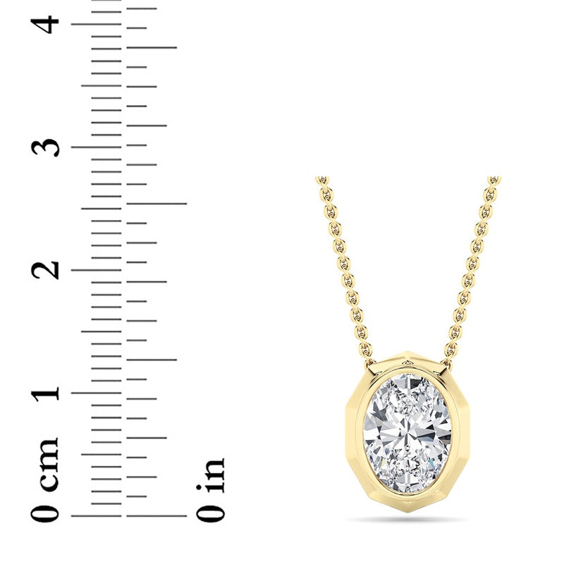 14K White Gold Necklace KJ03047P.OV-2-21F