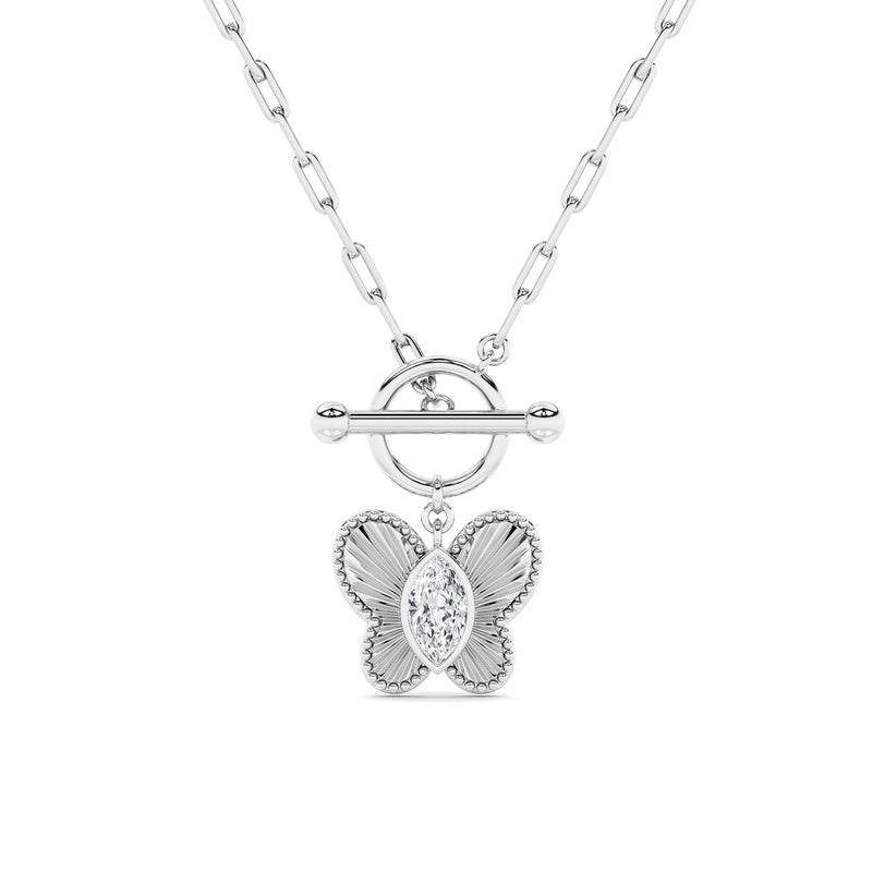 14K White Gold Necklace KJ03159N.MQ-1-21F