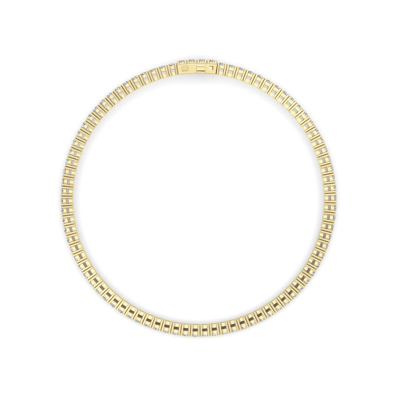 3 Cttw Four Prong Classic Tennis Bracelet in 14K Yellow Gold Over Sterling Silver