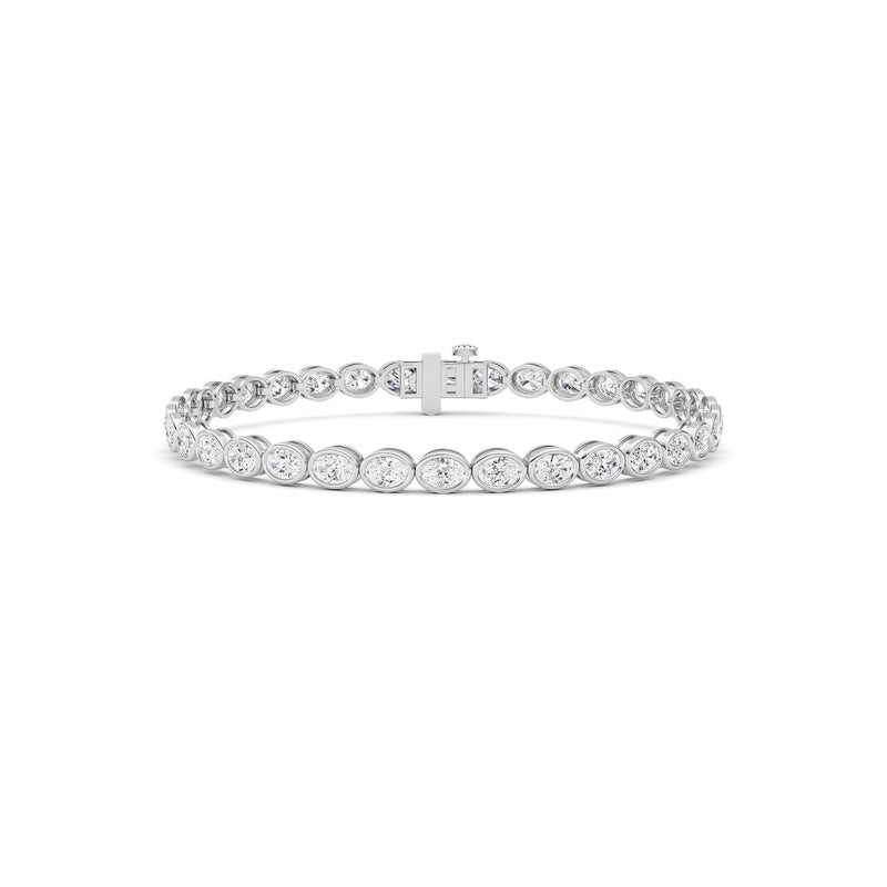 5 Cttw Four Prong Classic Tennis Bracelet in 14K White Gold