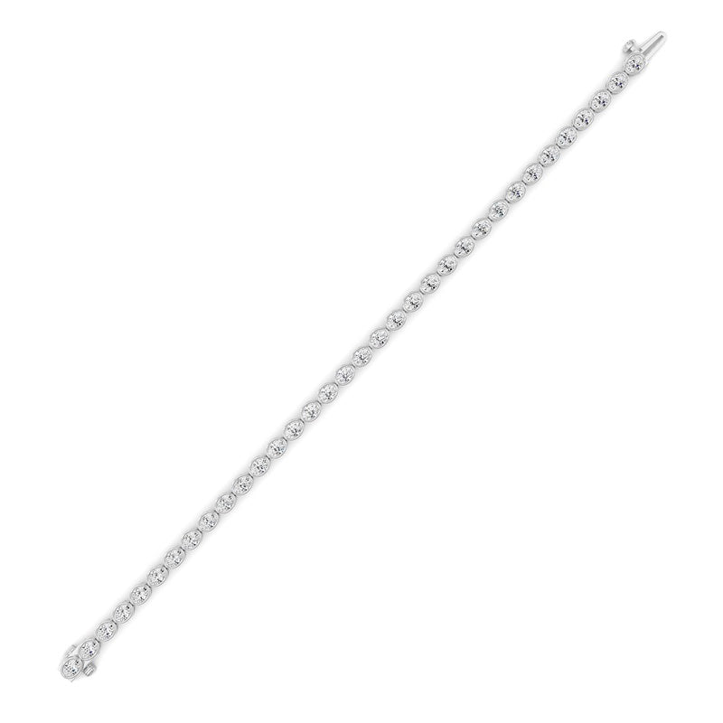 5 Cttw Four Prong Classic Tennis Bracelet in 14K White Gold