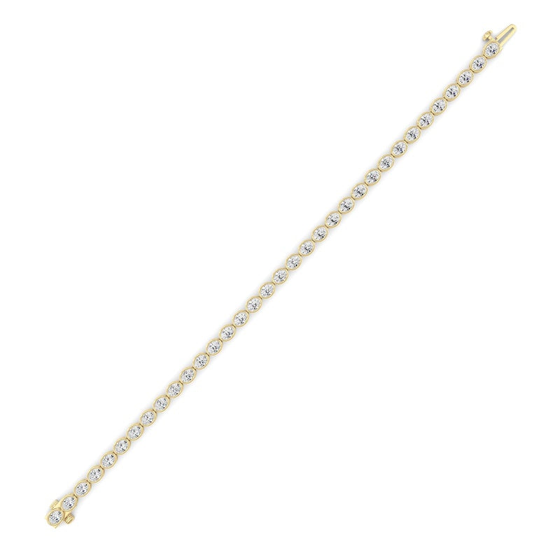 5 Cttw Four Prong Classic Tennis Bracelet in 14K White Gold