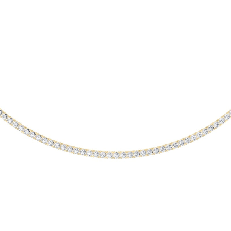 10 Cttw Classic Tennis Necklace in 14K White Gold