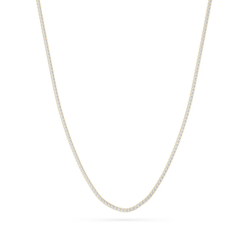 10 Cttw Classic Tennis Necklace in 14K White Gold