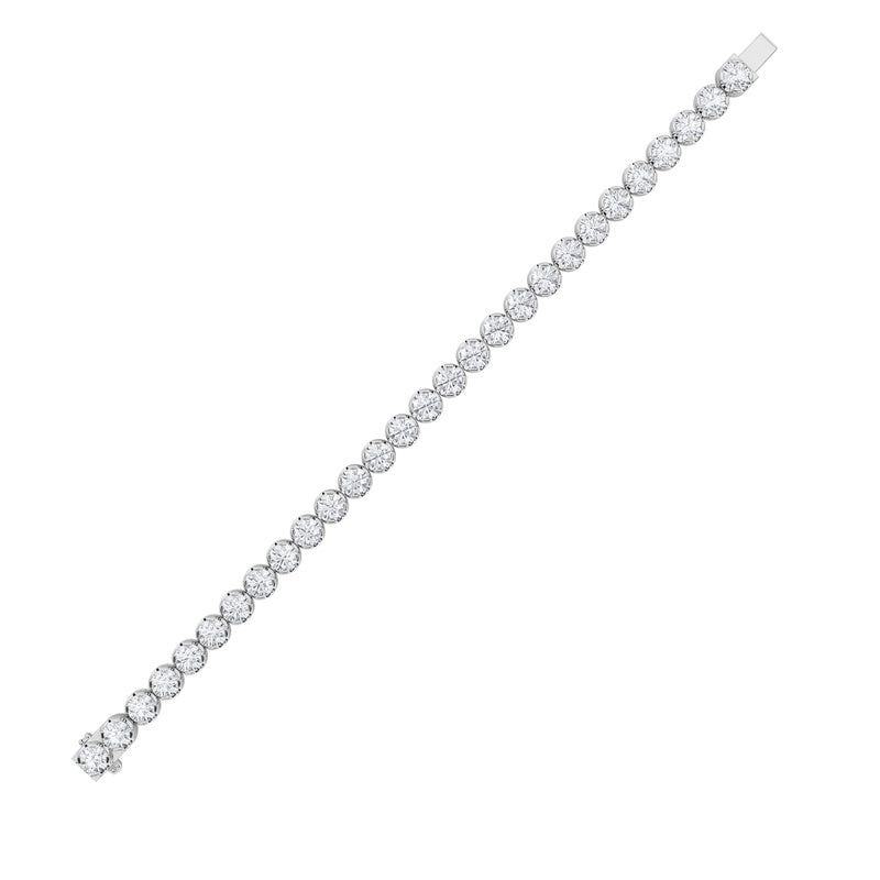 7CTW Round Shaped Lab Grown Diamond (F/VS)  Bracelet in 14K Gold