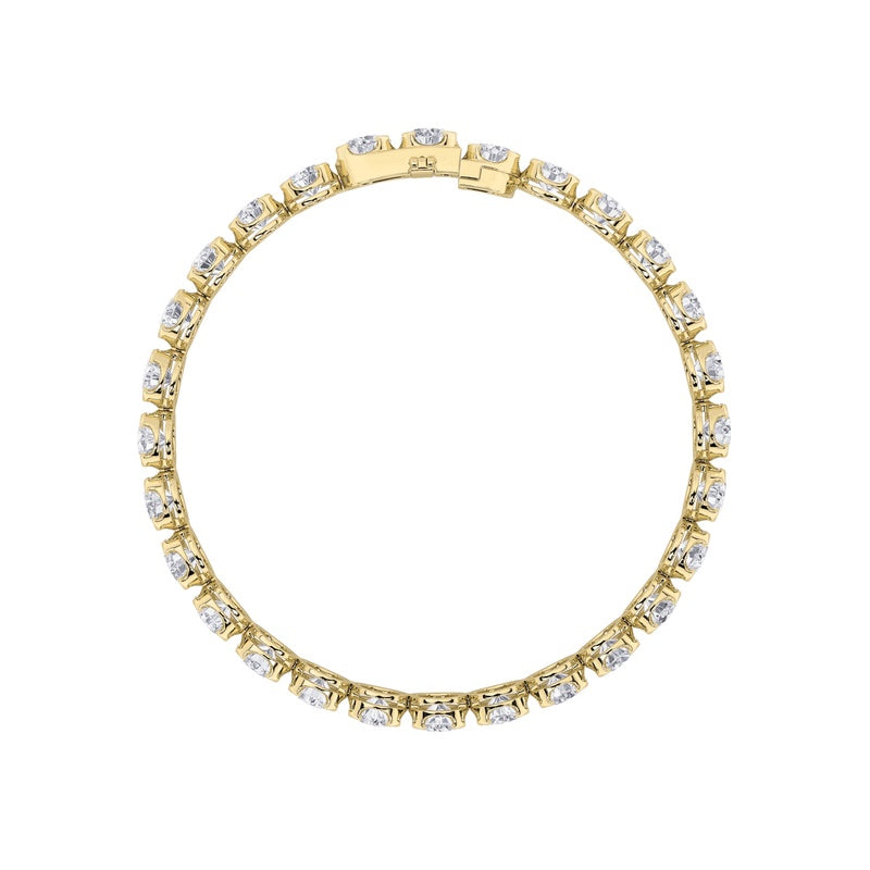 7CTW Round Shaped Lab Grown Diamond (F/VS)  Bracelet in 14K Gold