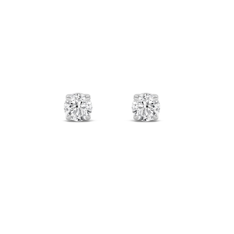 0CTW Round Shaped Lab Grown Diamond (G/VS) Earring in Silver