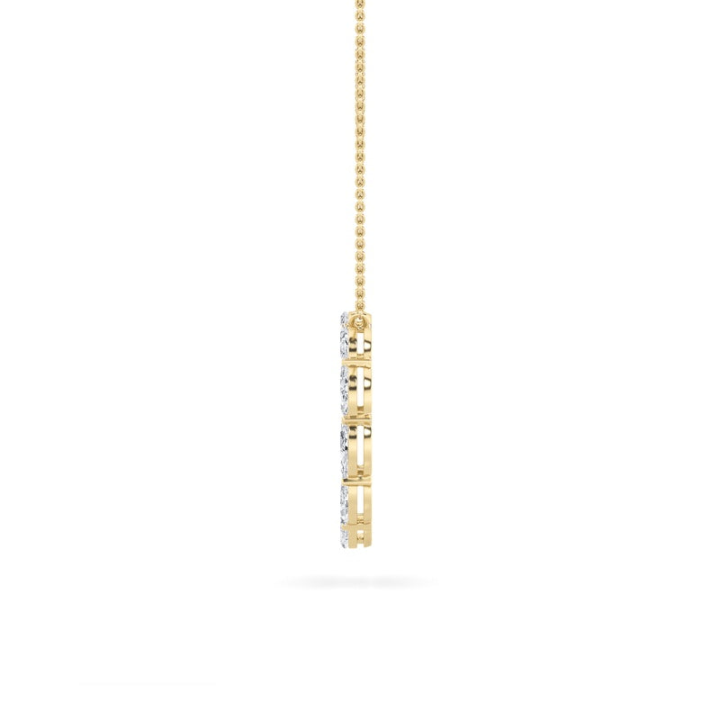 2.25CTW Marquise Shaped Lab Grown Diamond (F/VS) Circle Necklace in 14K Gold