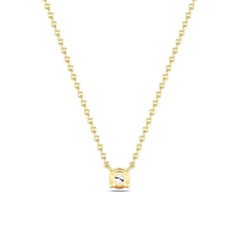 0.75CTW Round Shaped Lab Grown Diamond (F/VS) Solitaire Necklace in 14K Gold
