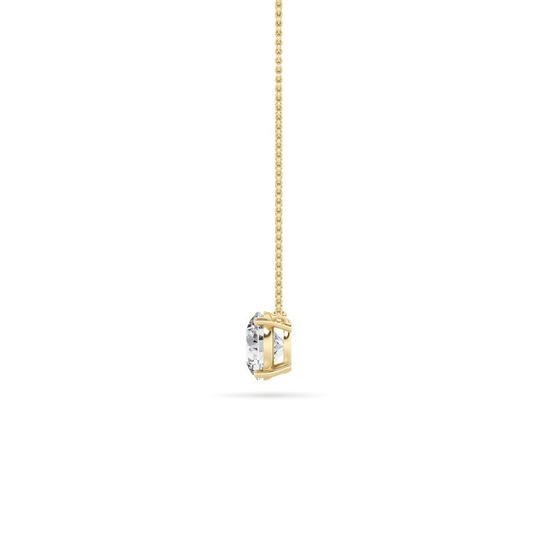 1CTW Round Shaped Lab Grown Diamond (F/VS) Solitaire Necklace in 14K Gold