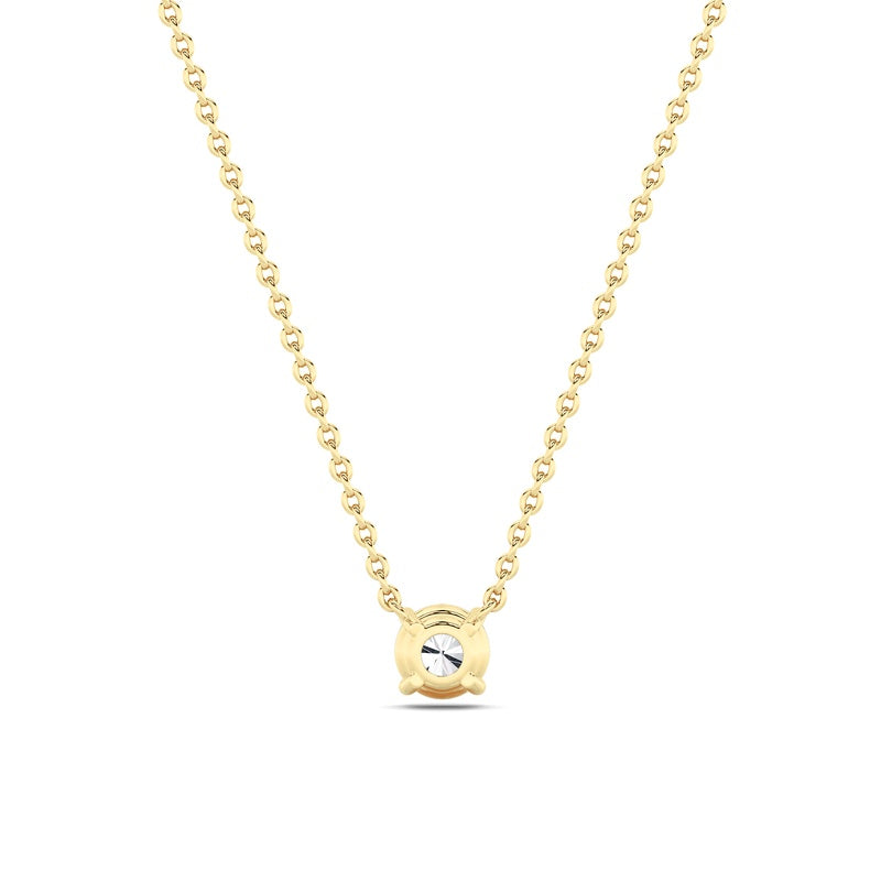 1CTW Round Shaped Lab Grown Diamond (F/VS) Solitaire Necklace in 14K Gold