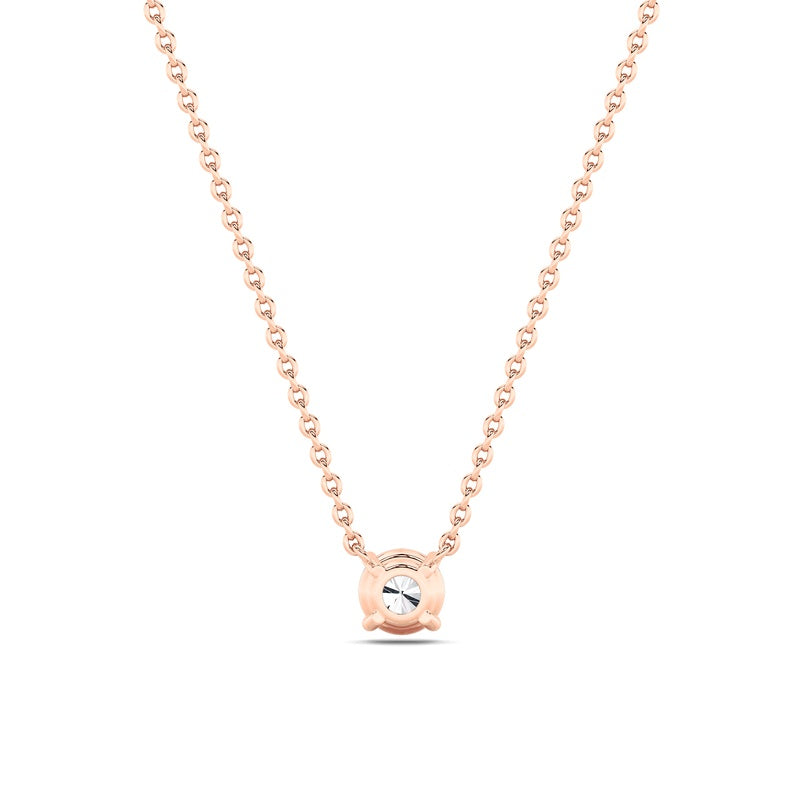 1CTW Round Shaped Lab Grown Diamond (F/VS) Solitaire Necklace in 14K Gold
