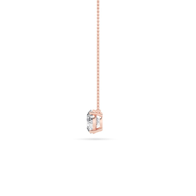 1CTW Round Shaped Lab Grown Diamond (F/VS) Solitaire Necklace in 14K Gold