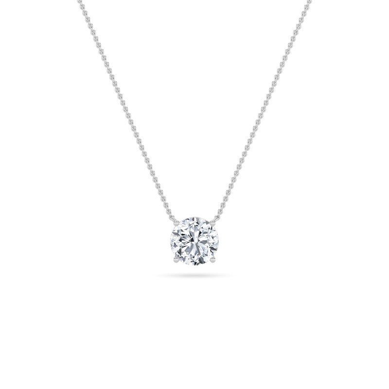 1.5CTW Round Shaped Lab Grown Diamond (F/VS)  Necklace in 14K Gold