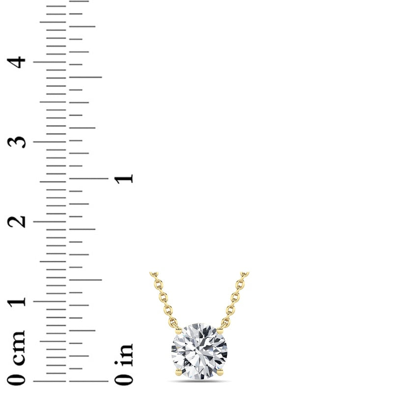 1.5CTW Round Shaped Lab Grown Diamond (F/VS)  Necklace in 14K Gold
