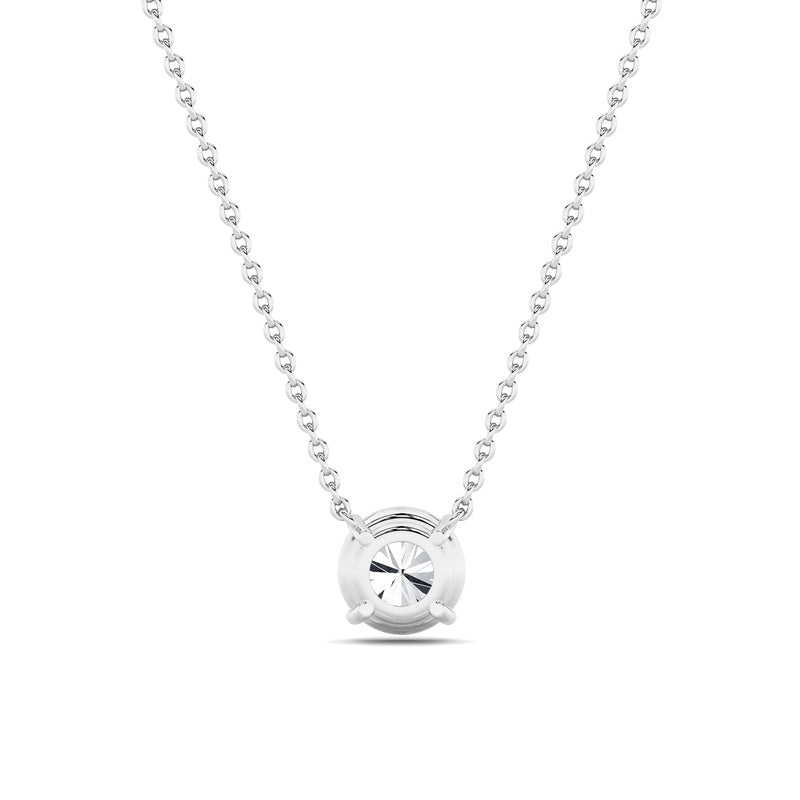 2CTW Round Shaped Lab Grown Diamond (F/VS) Solitaire Necklace in 14K Gold