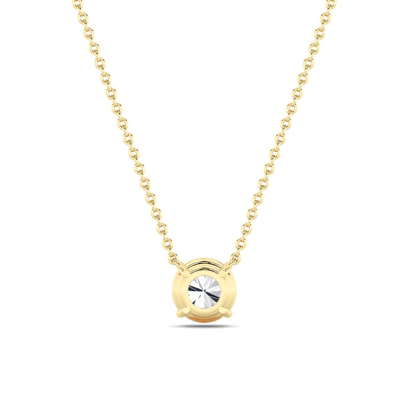 2CTW Round Shaped Lab Grown Diamond (F/VS) Solitaire Necklace in 14K Gold