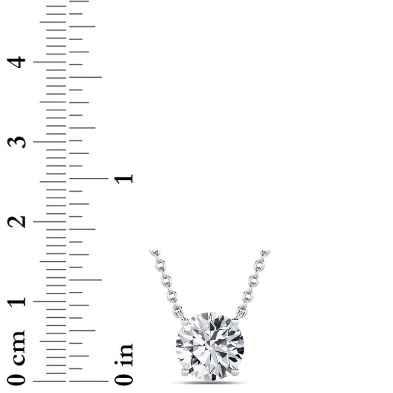 2.5CTW Round Shaped Lab Grown Diamond (F/VS)  Necklace in 14K Gold