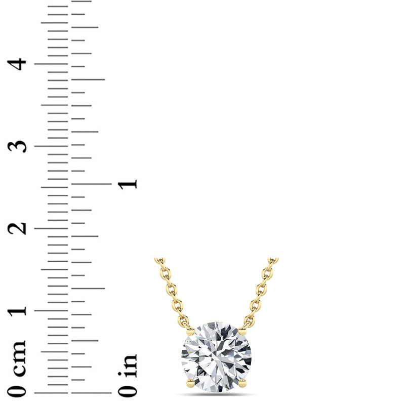 2.5CTW Round Shaped Lab Grown Diamond (F/VS)  Necklace in 14K Gold