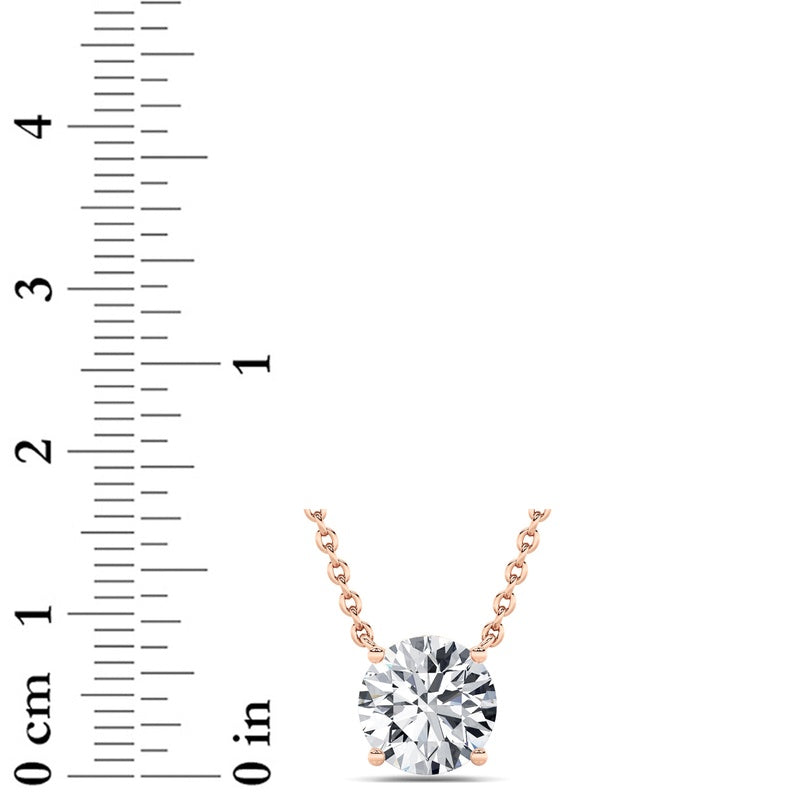 2.5CTW Round Shaped Lab Grown Diamond (F/VS)  Necklace in 14K Gold