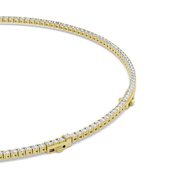 15CTW Round Shaped Lab Grown Diamond (F/VS) Necklace in 14K White Gold
