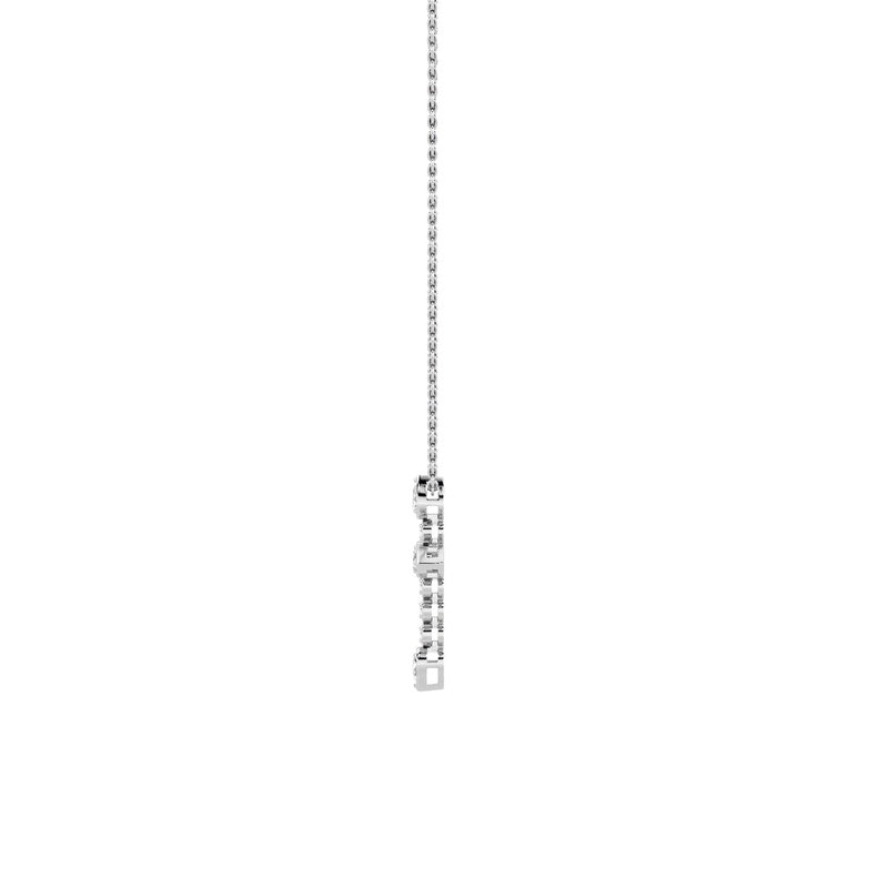 1.5CTW Pear Shaped Lab Grown Diamond (F/VS) Cross Pendant in 14K Gold