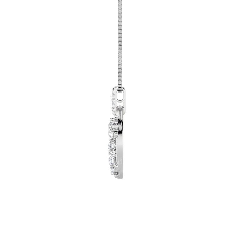 2CTW Oval Shaped Lab Grown Diamond (F/VS) Baby Turtle Pendant in 14K Gold
