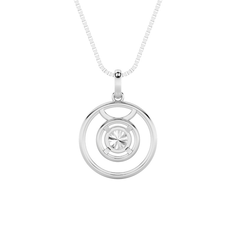 1CTW Round Shaped Lab Grown Diamond (F/VS) Zodiac Pendant in 14K Gold