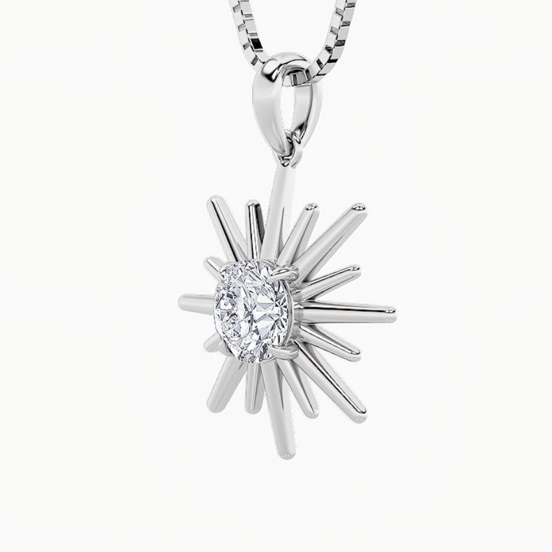 1.5CTW Round Shaped Lab Grown Diamond (F/VS) Astralis Pendant in 14K Gold