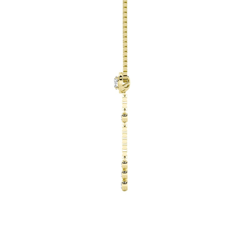 0.4CTW Round Shaped Lab Grown Diamond (G/VS) Necklace in 14K Yellow Gold Over Silver