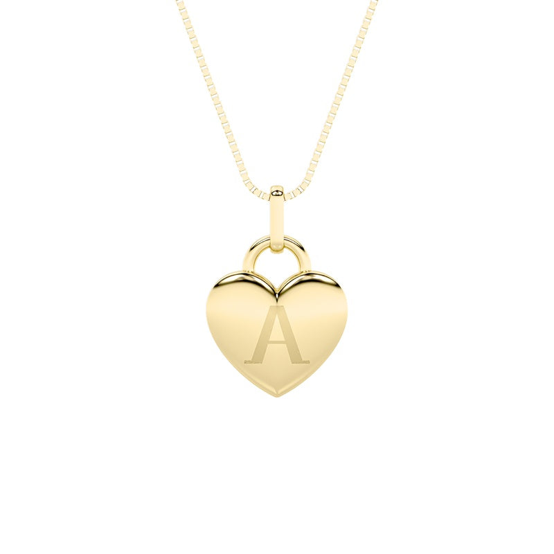 1CTW Oval Shaped Lab Grown Diamond (F/VS) Heart Pendant in 14K  White Gold