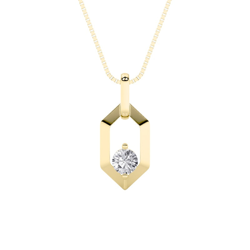 0.25CTW Round Shaped Lab Grown Diamond (F/VS) Fancy Pendant in 14K White Gold