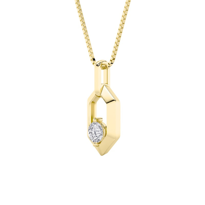 0.25CTW Round Shaped Lab Grown Diamond (F/VS) Fancy Pendant in 14K White Gold