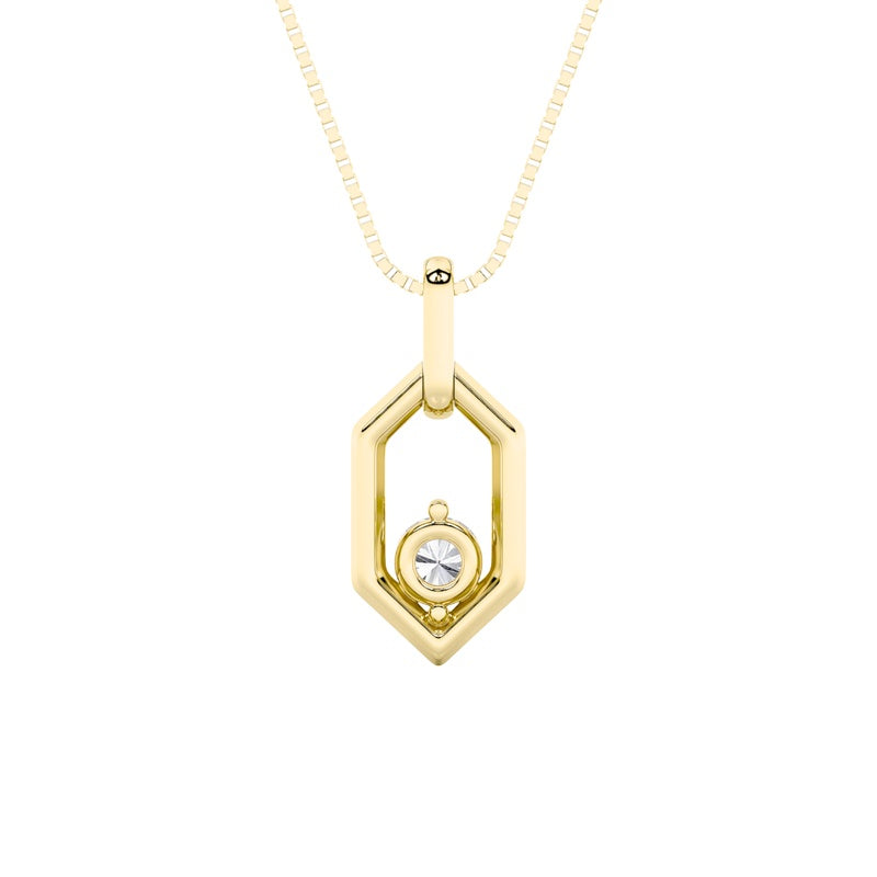 0.25CTW Round Shaped Lab Grown Diamond (F/VS) Fancy Pendant in 14K White Gold