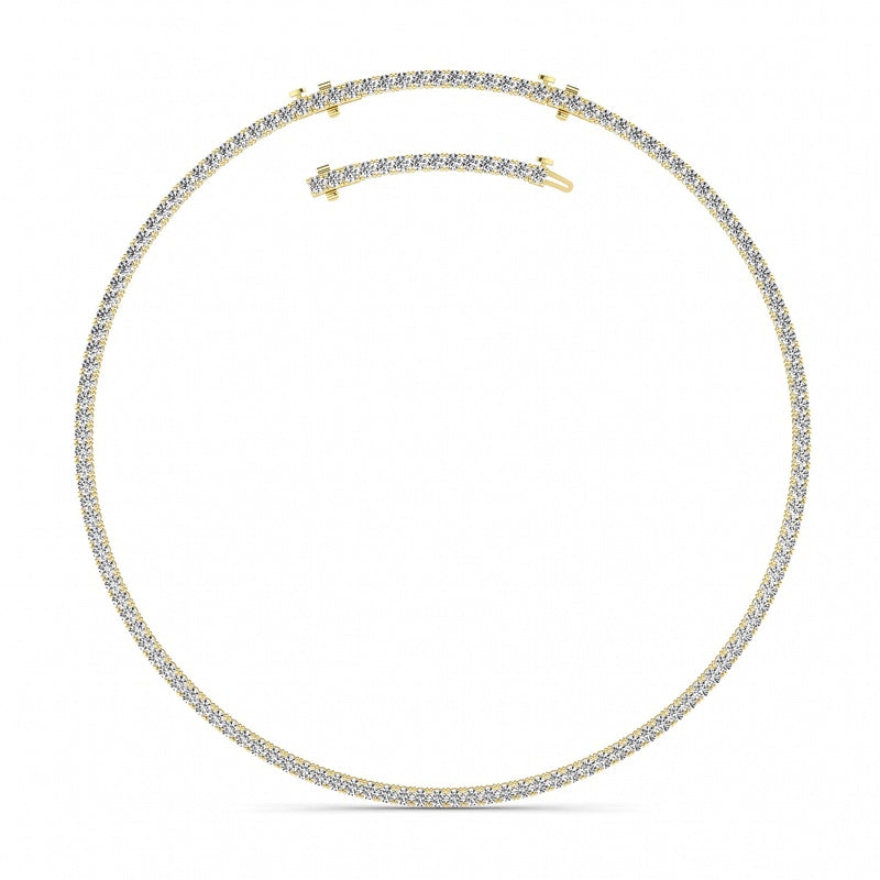 20CTW Round Shaped Lab Grown Diamond (F/VS) Necklace in 14K White Gold