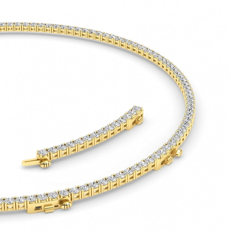 20CTW Round Shaped Lab Grown Diamond (F/VS) Necklace in 14K White Gold