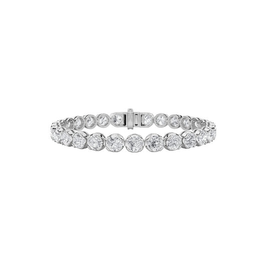 6CTW Round Shaped Lab Grown Diamond (F/VS)  Bracelet in 14K Gold